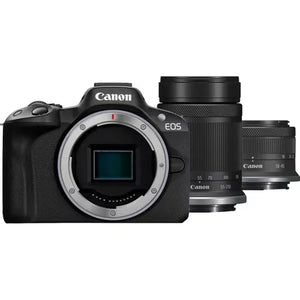 Canon EOS R50, Nero + obiettivi RF-S 18-45mm IS STM Lens + obiettivi RF-S 55-210mm IS STM - Scopri l'innovazione di alta qualità - a soli 1097€